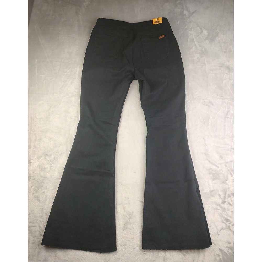 Rock & Roll Denim Bargain Button Flare Jeans 33x34 Geometric Print High Rise - Picture 5 of 11
